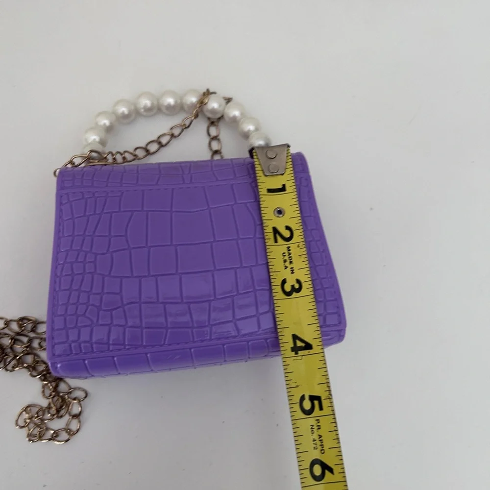 Pearl-Handle Mini Shoulder Bag in Lavender